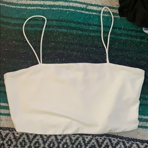 white cropped cami top